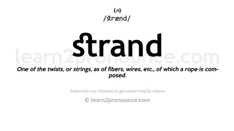 strands thesaurus|STRAND definition in American English .